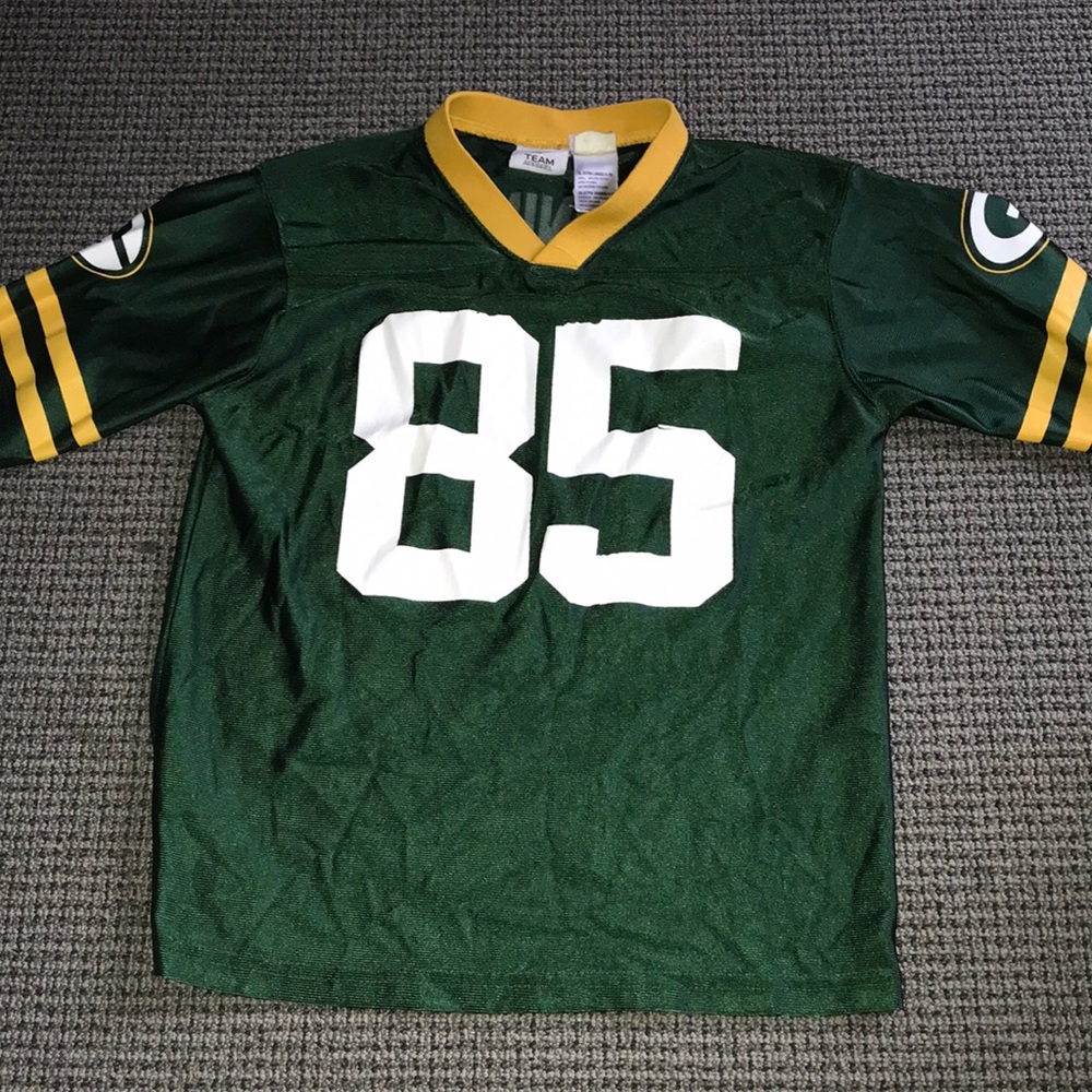 NFL Green Bay Packers Kids Football Jersey Jennings 85 Green Gold XL 14-16